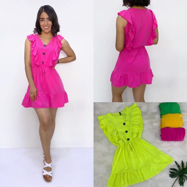 Vestido liso en colores